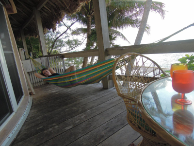 Our suite's porch at Xanadu Resort in San Pedro Belize